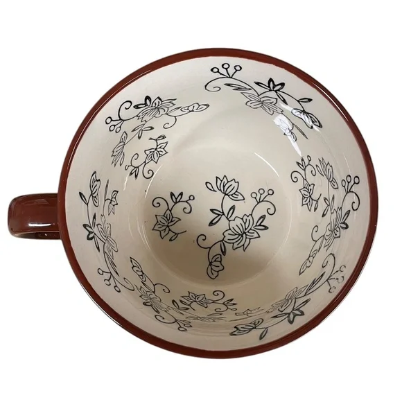 TEMPTATIONS Floral Lace soup / salad bowl, plate and spoon 24 oz - Picture 6 of 14